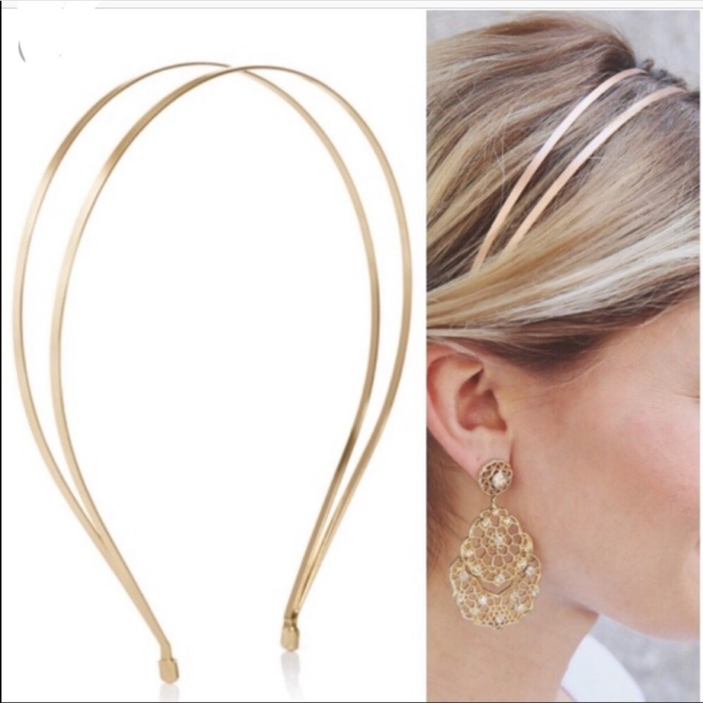 Jen Atkin Chloe Isabel metal gold headband New